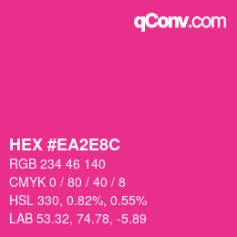 Color code: HEX #EA2E8C | qconv.com