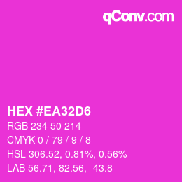 Color code: HEX #EA32D6 | qconv.com