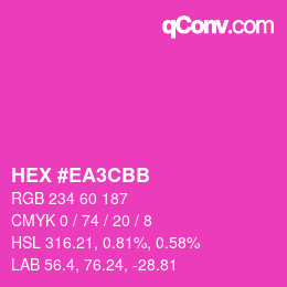Color code: HEX #EA3CBB | qconv.com
