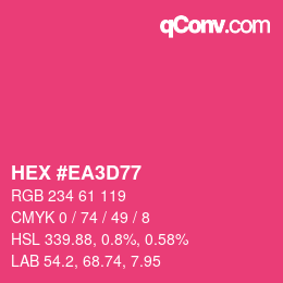 Color code: HEX #EA3D77 | qconv.com