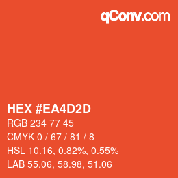 Color code: HEX #EA4D2D | qconv.com