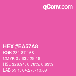 Color code: HEX #EA57A8 | qconv.com