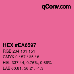 Color code: HEX #EA6597 | qconv.com