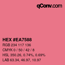 Color code: HEX #EA7588 | qconv.com
