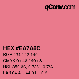 カラーコード: HEX #EA7A8C | qconv.com
