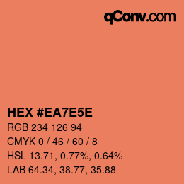 カラーコード: HEX #EA7E5E | qconv.com