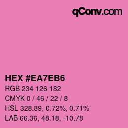 カラーコード: HEX #EA7EB6 | qconv.com