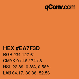 Código de color: HEX #EA7F3D | qconv.com