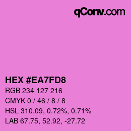 Color code: HEX #EA7FD8 | qconv.com