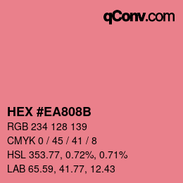 Color code: HEX #EA808B | qconv.com