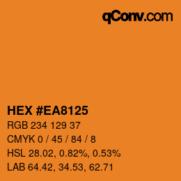 カラーコード: HEX #EA8125 | qconv.com