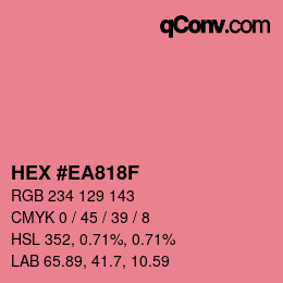 Color code: HEX #EA818F | qconv.com