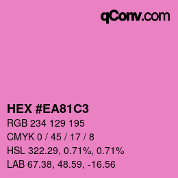 Color code: HEX #EA81C3 | qconv.com
