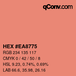 Color code: HEX #EA8775 | qconv.com