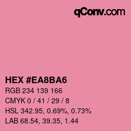 Código de color: HEX #EA8BA6 | qconv.com