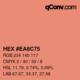 Color code: HEX #EA8C75 | qconv.com