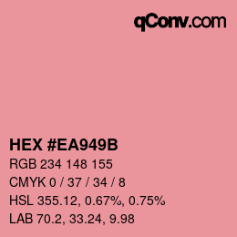 Color code: HEX #EA949B | qconv.com