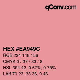 Color code: HEX #EA949C | qconv.com