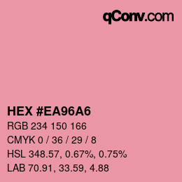 カラーコード: HEX #EA96A6 | qconv.com