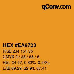 Color code: HEX #EA9723 | qconv.com