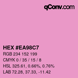 Color code: HEX #EA98C7 | qconv.com
