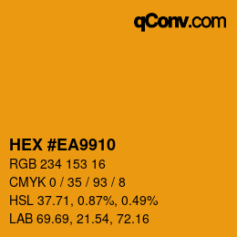 Color code: HEX #EA9910 | qconv.com