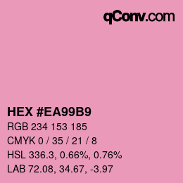 Color code: HEX #EA99B9 | qconv.com