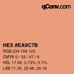 Color code: HEX #EA9C7B | qconv.com