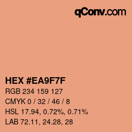 Farbcode: HEX #EA9F7F | qconv.com