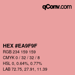 Color code: HEX #EA9F9F | qconv.com