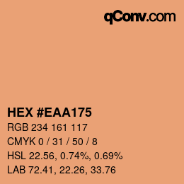 Color code: HEX #EAA175 | qconv.com