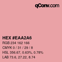 Color code: HEX #EAA2A6 | qconv.com