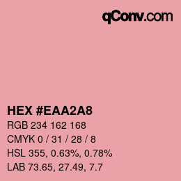 カラーコード: HEX #EAA2A8 | qconv.com