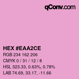 カラーコード: HEX #EAA2CE | qconv.com