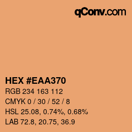 Color code: HEX #EAA370 | qconv.com