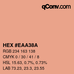 颜色代码: HEX #EAA38A | qconv.com