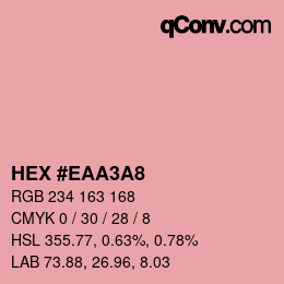 Color code: HEX #EAA3A8 | qconv.com