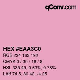 Color code: HEX #EAA3C0 | qconv.com