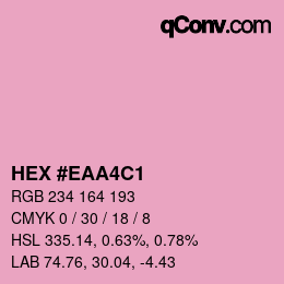 Color code: HEX #EAA4C1 | qconv.com