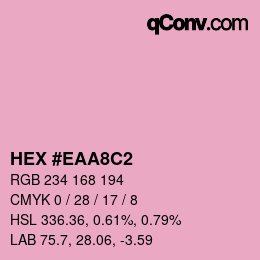カラーコード: HEX #EAA8C2 | qconv.com