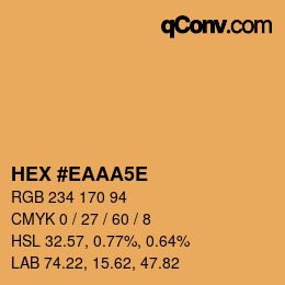 カラーコード: HEX #EAAA5E | qconv.com