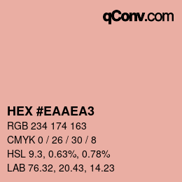 Color code: HEX #EAAEA3 | qconv.com