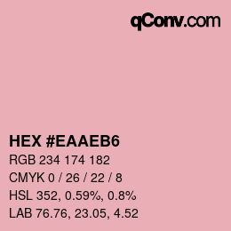 Color code: HEX #EAAEB6 | qconv.com