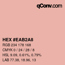 Color code: HEX #EAB2A8 | qconv.com