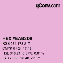 Color code: HEX #EAB2D9 | qconv.com