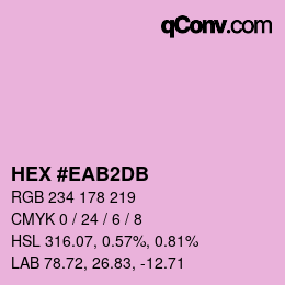 カラーコード: HEX #EAB2DB | qconv.com