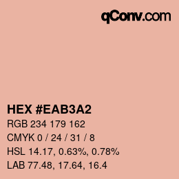 カラーコード: HEX #EAB3A2 | qconv.com