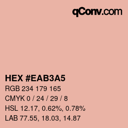 カラーコード: HEX #EAB3A5 | qconv.com