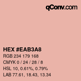 Color code: HEX #EAB3A8 | qconv.com