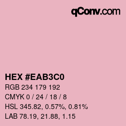Farbcode: HEX #EAB3C0 | qconv.com